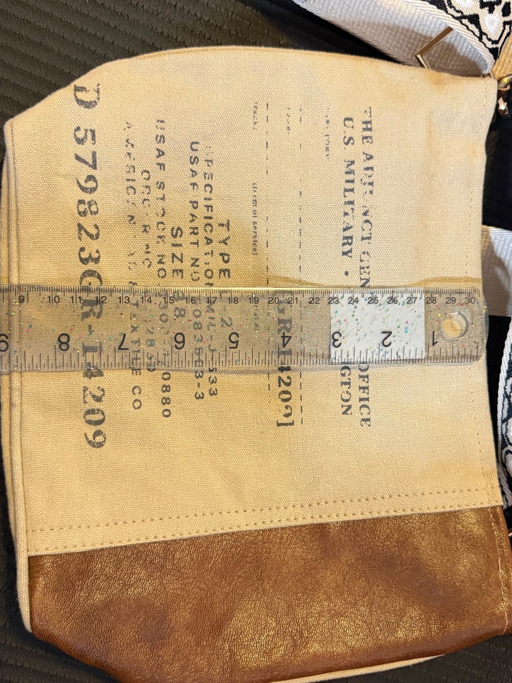 Clea Ray The Adjutant General's Office Recycled Military Canvas Crossbody Bag